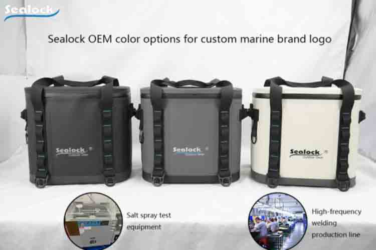 Sealock OEM waterproof cooler tote bag color options for custom marine brand logo